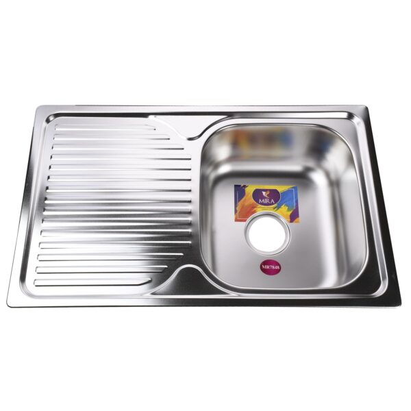 Мийка кухонна врiзна прямокутна з полицею 780х480х180 Satin MR 7848 E Mira