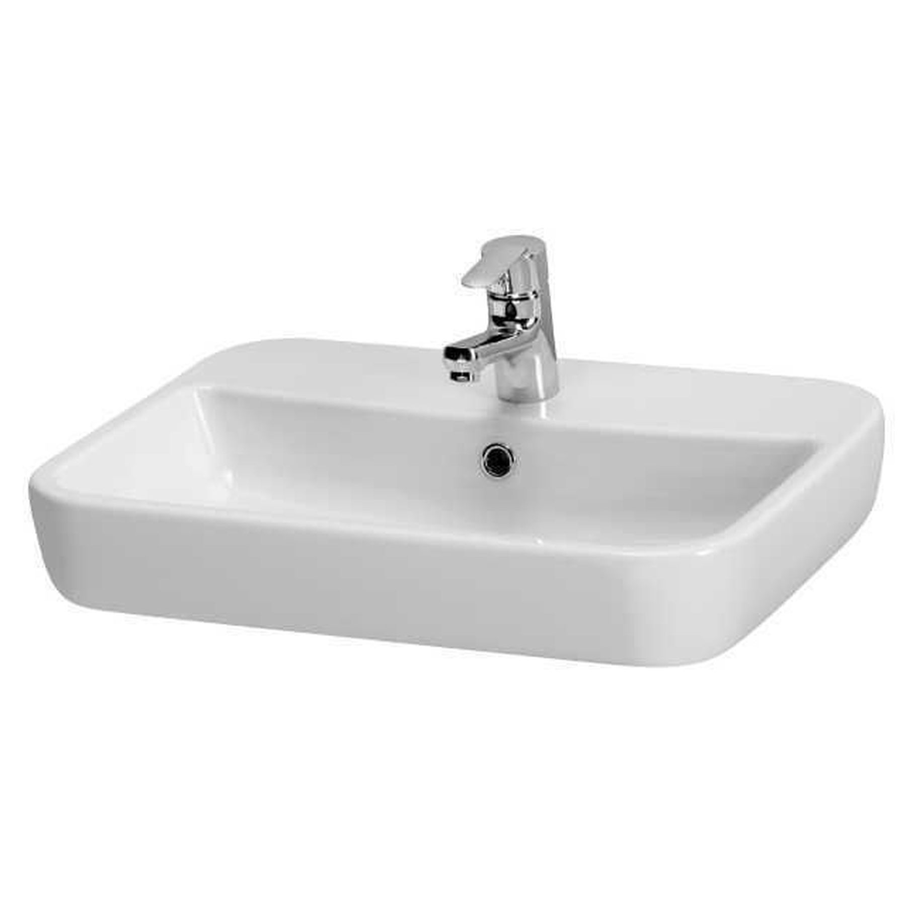 Умивальник для стільниць Cersanit CASPIA 60 прямокутний - Image 1