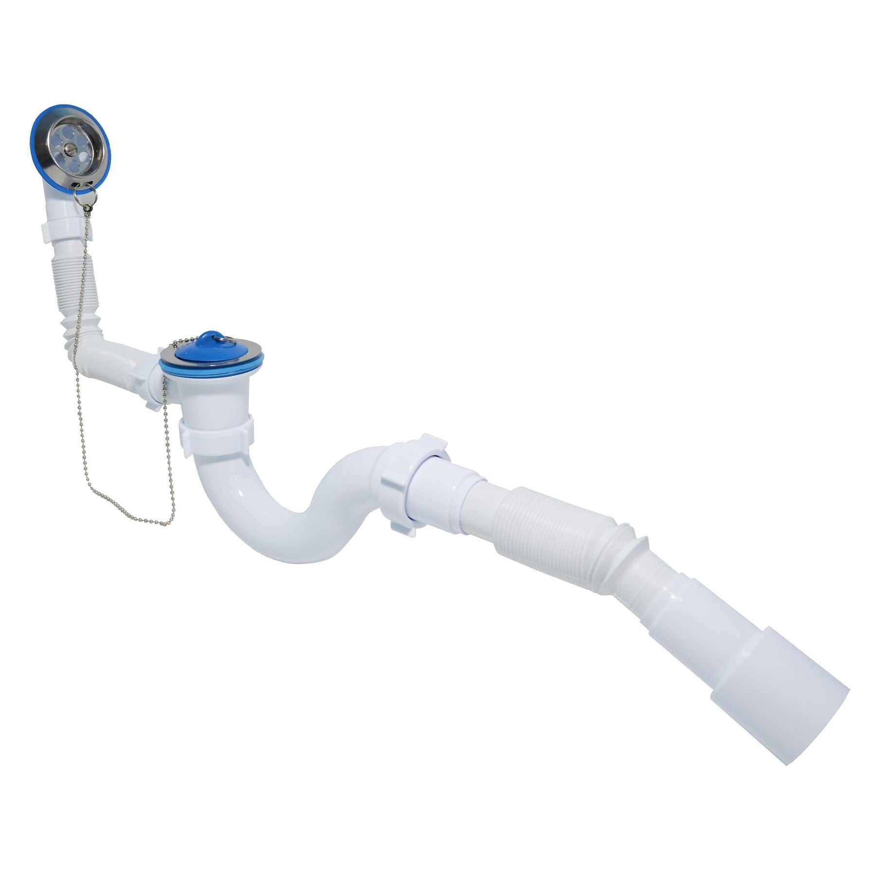 Сифон Waterstal А-40089 для ванни з перел. 1 1/2″, з гнучкою трубою - Image 1