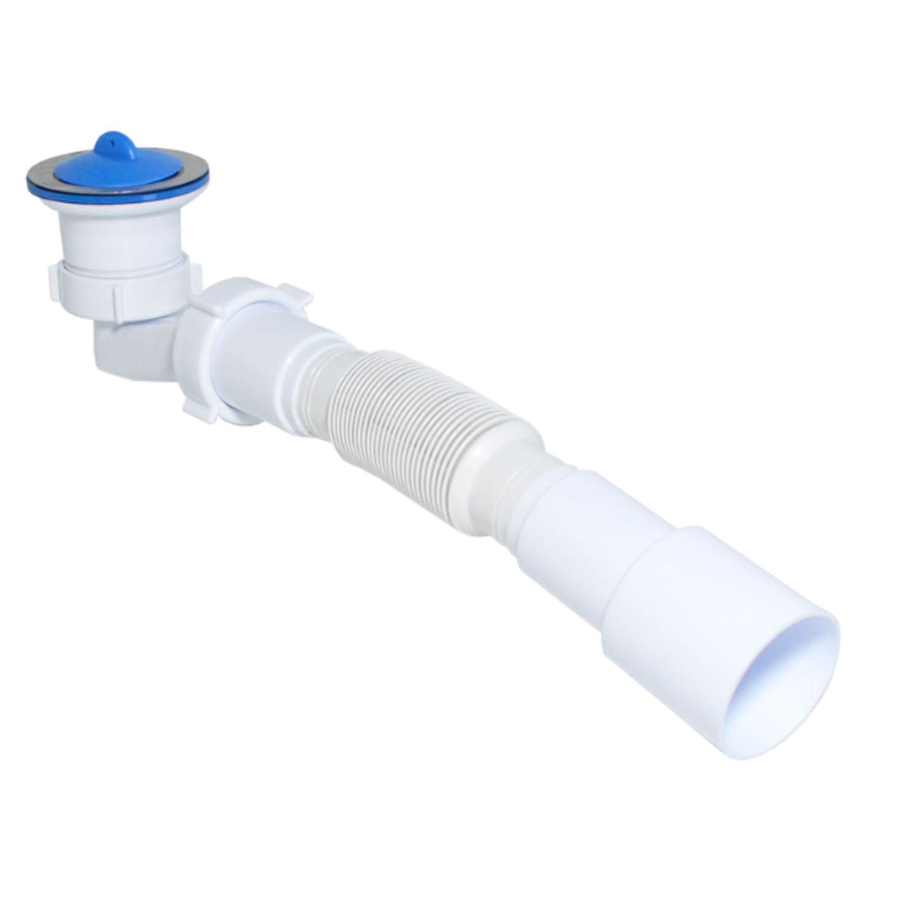 Сифон Waterstal  SE 3860 для душ. піддона 1 1/2″ низький з гофрою 32х32/40/50 - Image 1