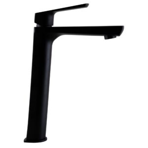 Змішувач для умивальника TOPAZ LEXI TL 21203-H57-BL високий,Чорний мат.,шланги TAQ-M1055,D25
