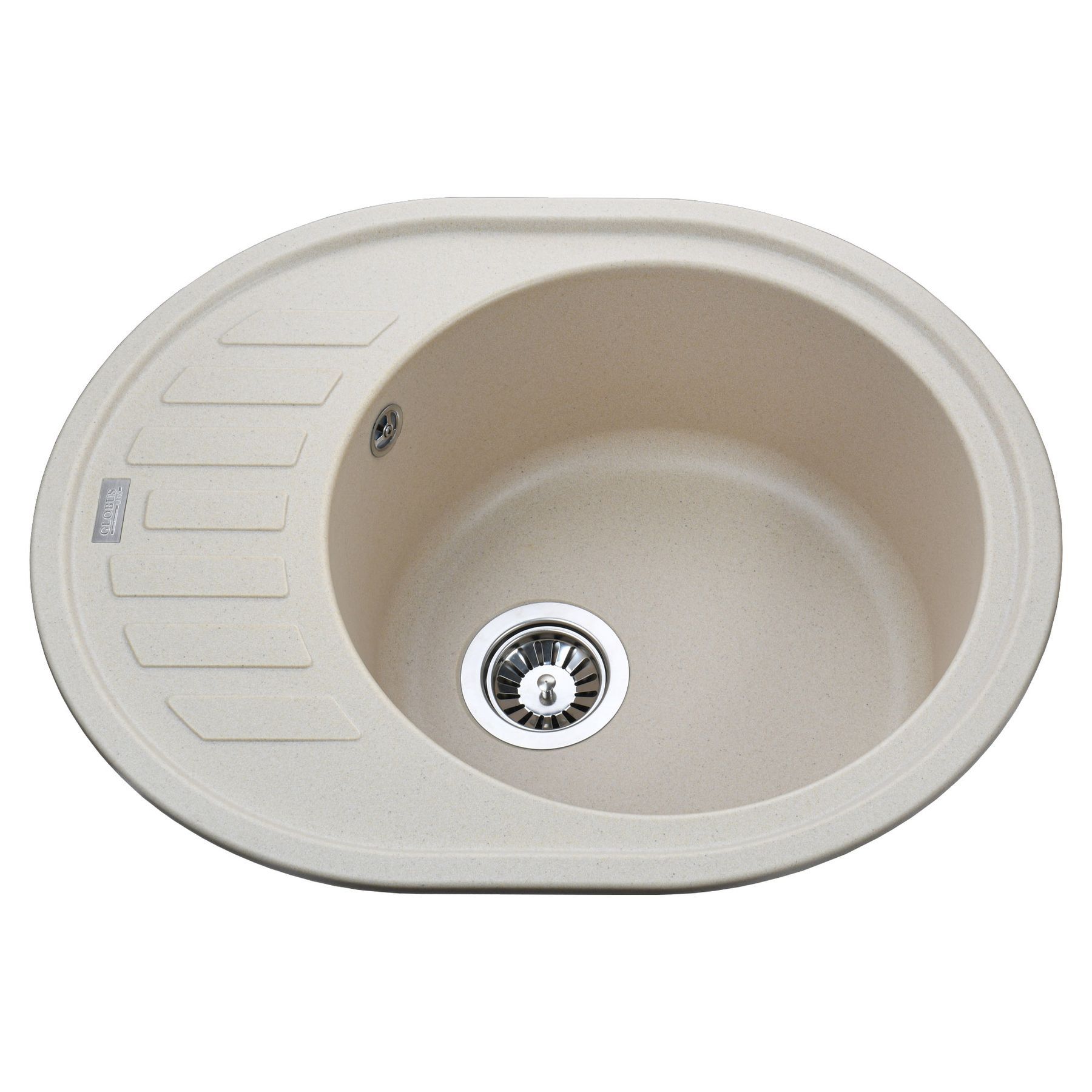 Гранітна мийка Globus Lux ARNO слонова кiстка 620х500 - Image 1