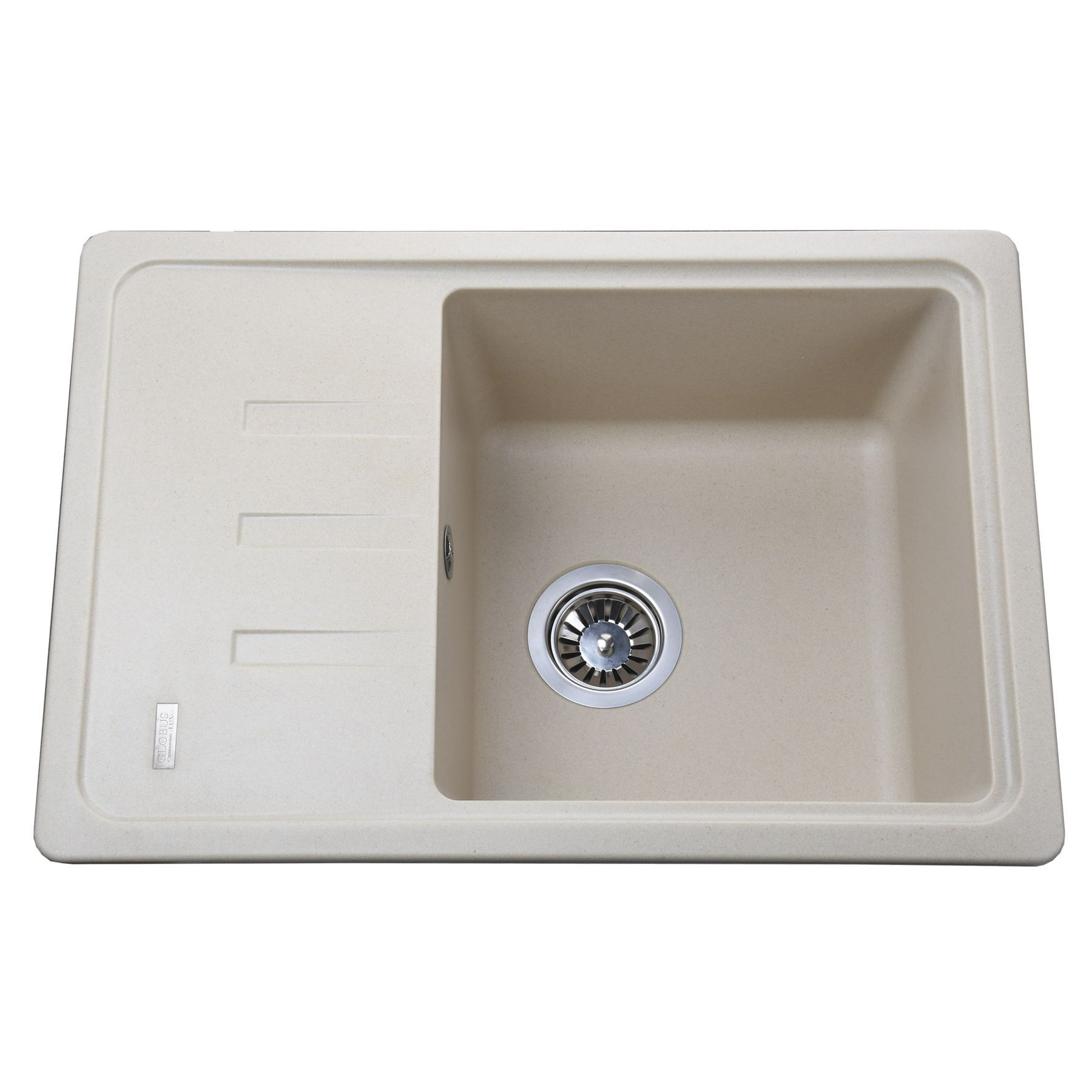Гранітна мийка Globus Lux MONO слонова кiстка 620х435 - Image 1