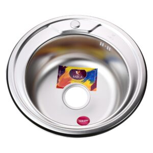 Мийка кухонна врiзна кругла 490х160 Satin MR 490 E 0,6 mm Mira
