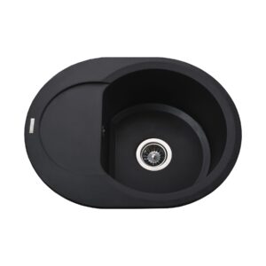 Гранітна мийка Globus Lux MORAINE чорний  600х470мм-А0001