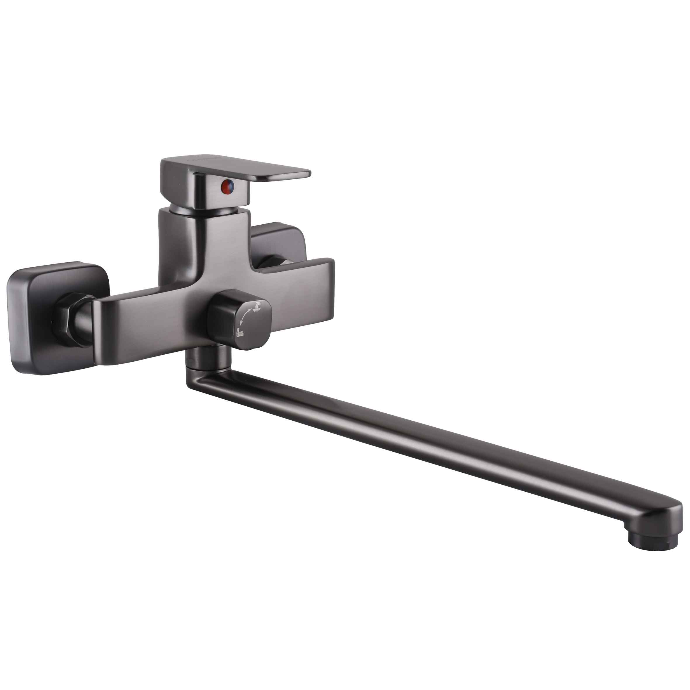 Змішувач для ванної Globus Lux Milano GLM-0208N-11-Graphite- EURO латунь L350мм.Графіт Блиск. - Image 1
