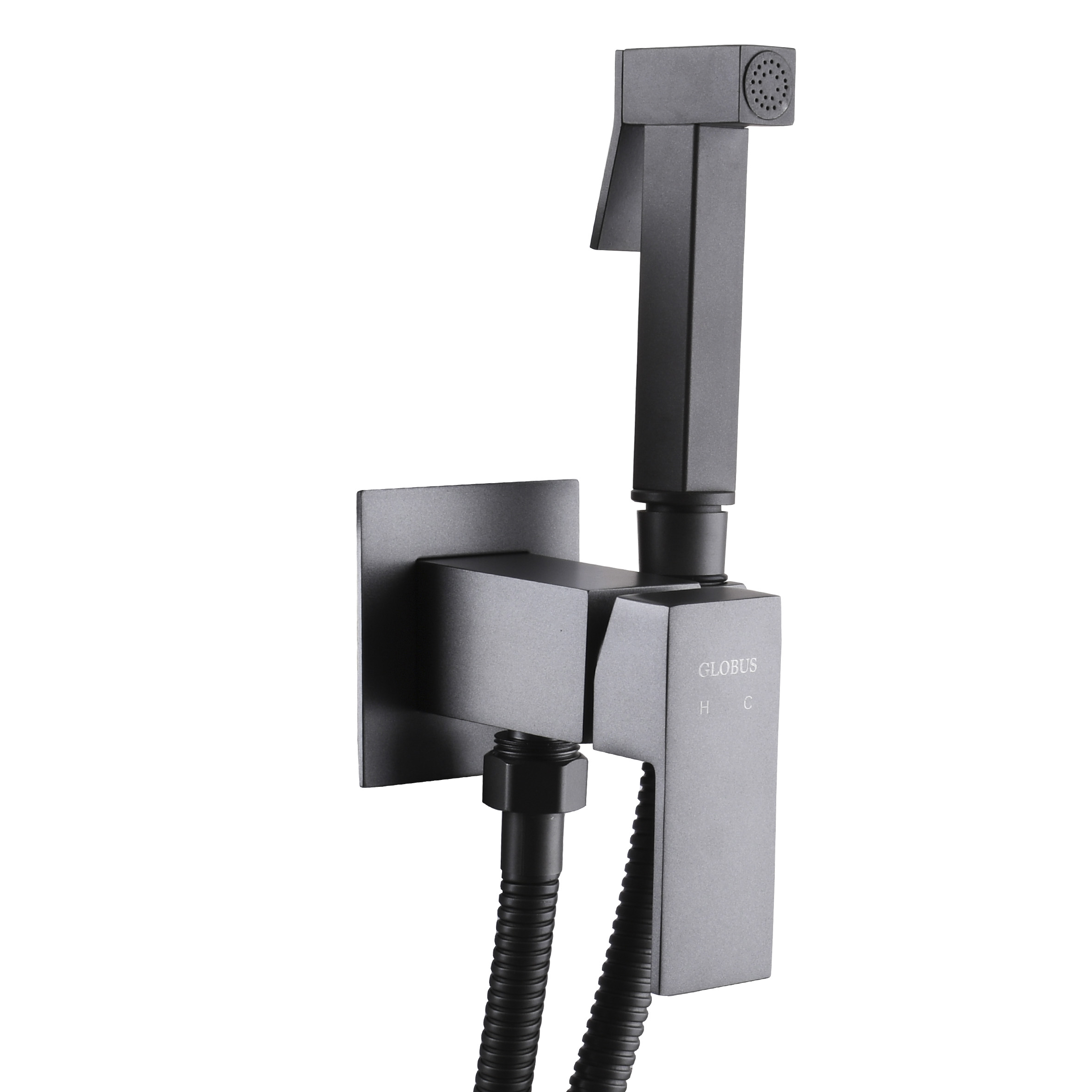 Змішувач гігієнічний Globus Lux  Milano GLM-0-106MIX-Graphite - Image 1