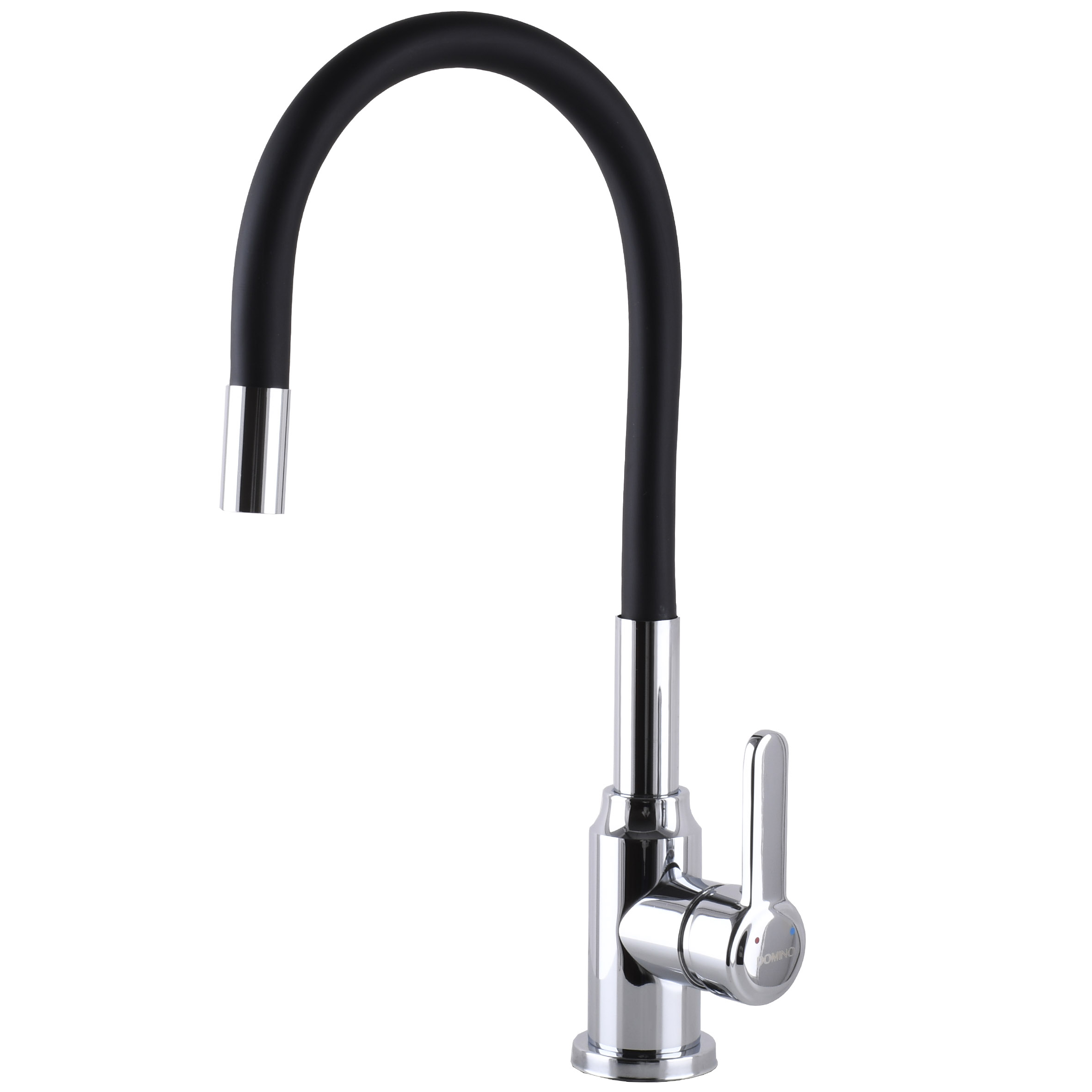 Змішувач для кухні DOMINO ELLIPSE DCC-203L-BLACK  гофровилив Чорний,,На Гайці - Image 1