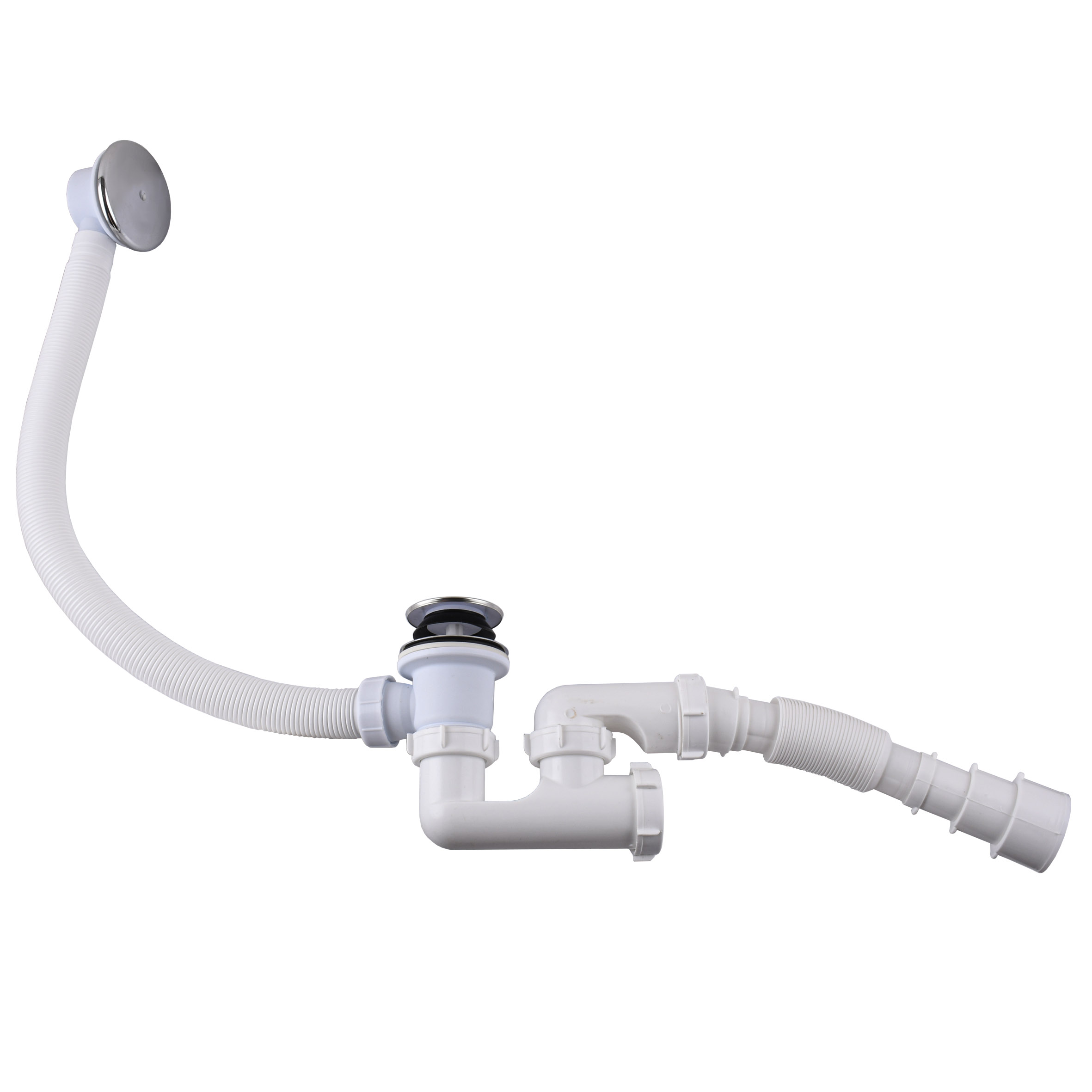 Сифон ″Waterstal″для ванни регульований Click-Clack з гнучкою трубою 32/40/50  (А - 18089) - Image 1
