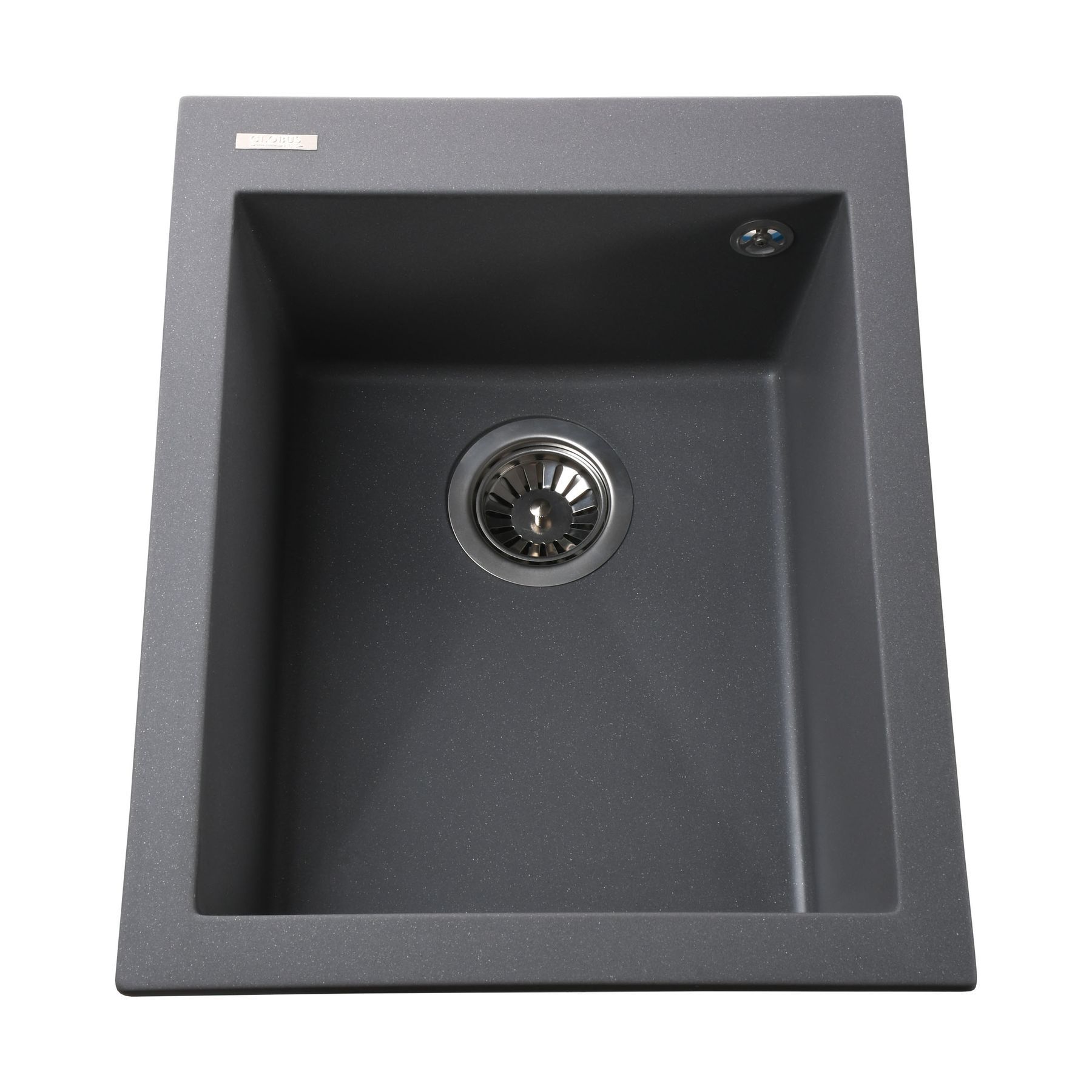 Гранітна мийка Globus Lux LAMA сірий металік 410х500мм-А0003 - Image 1