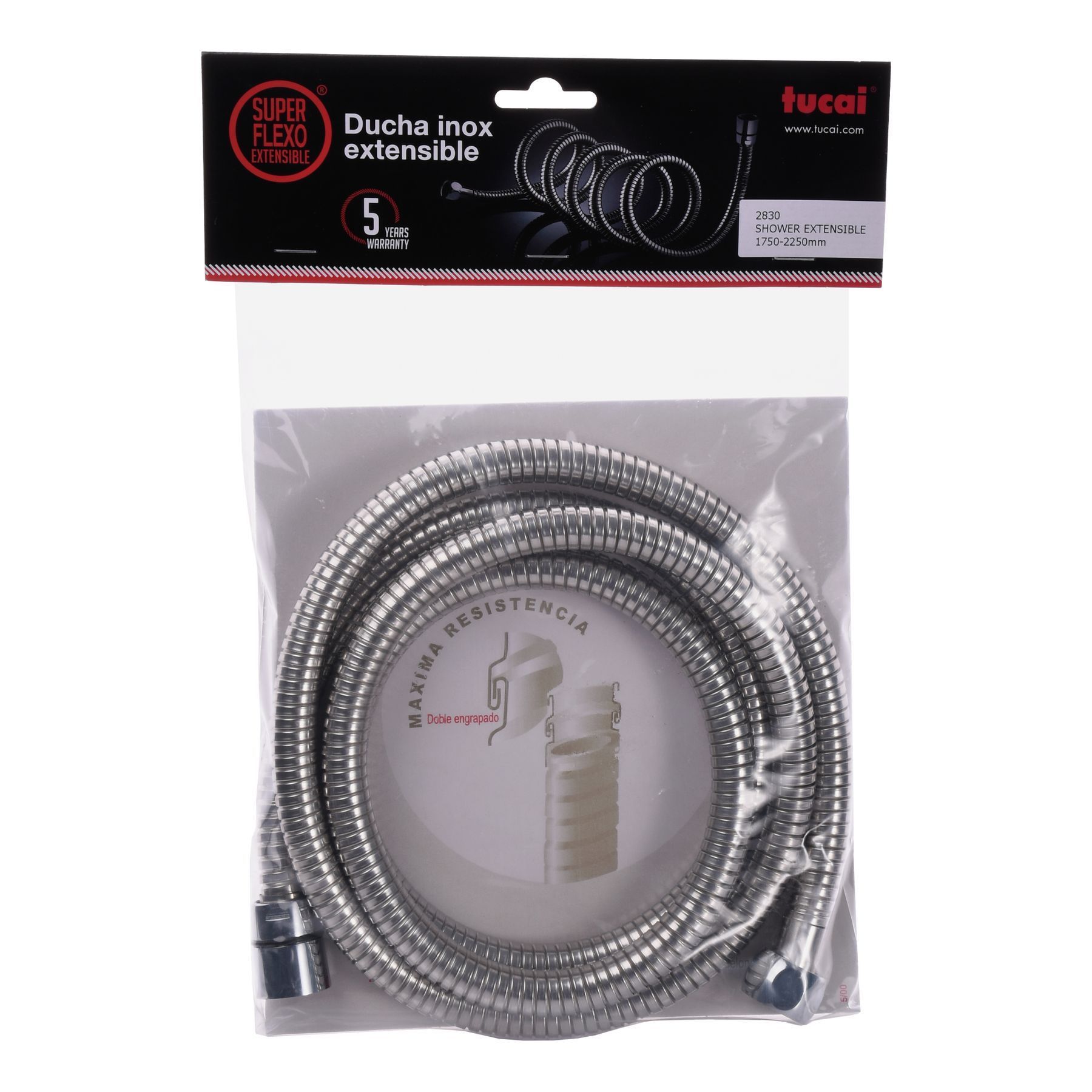 Шланг душовий TUCAI FlexoInoxExtensible 175-225см (2830) - Image 1