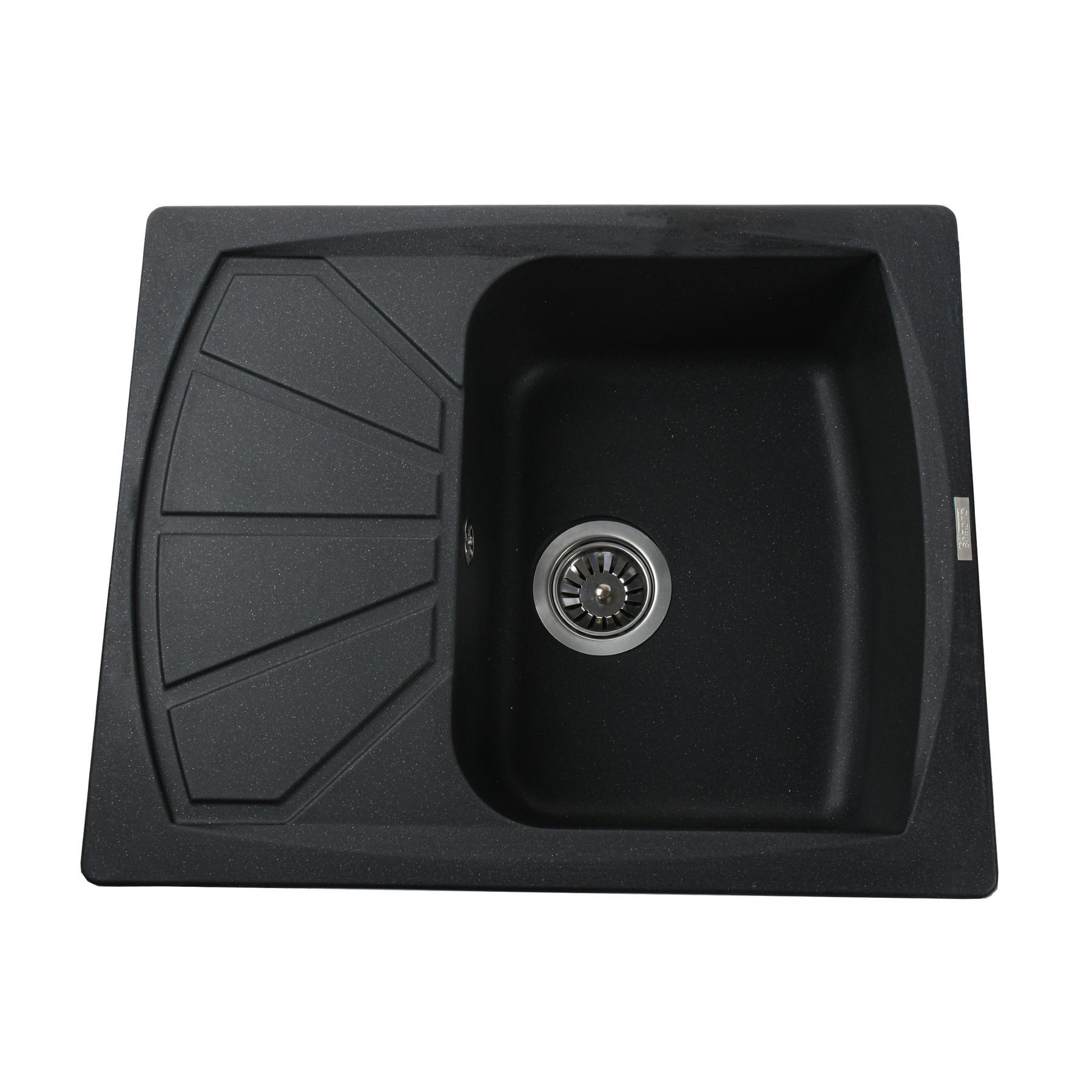 Гранітна мийка Globus Lux TANA чорний металік 610х500мм-А0001 - Image 1