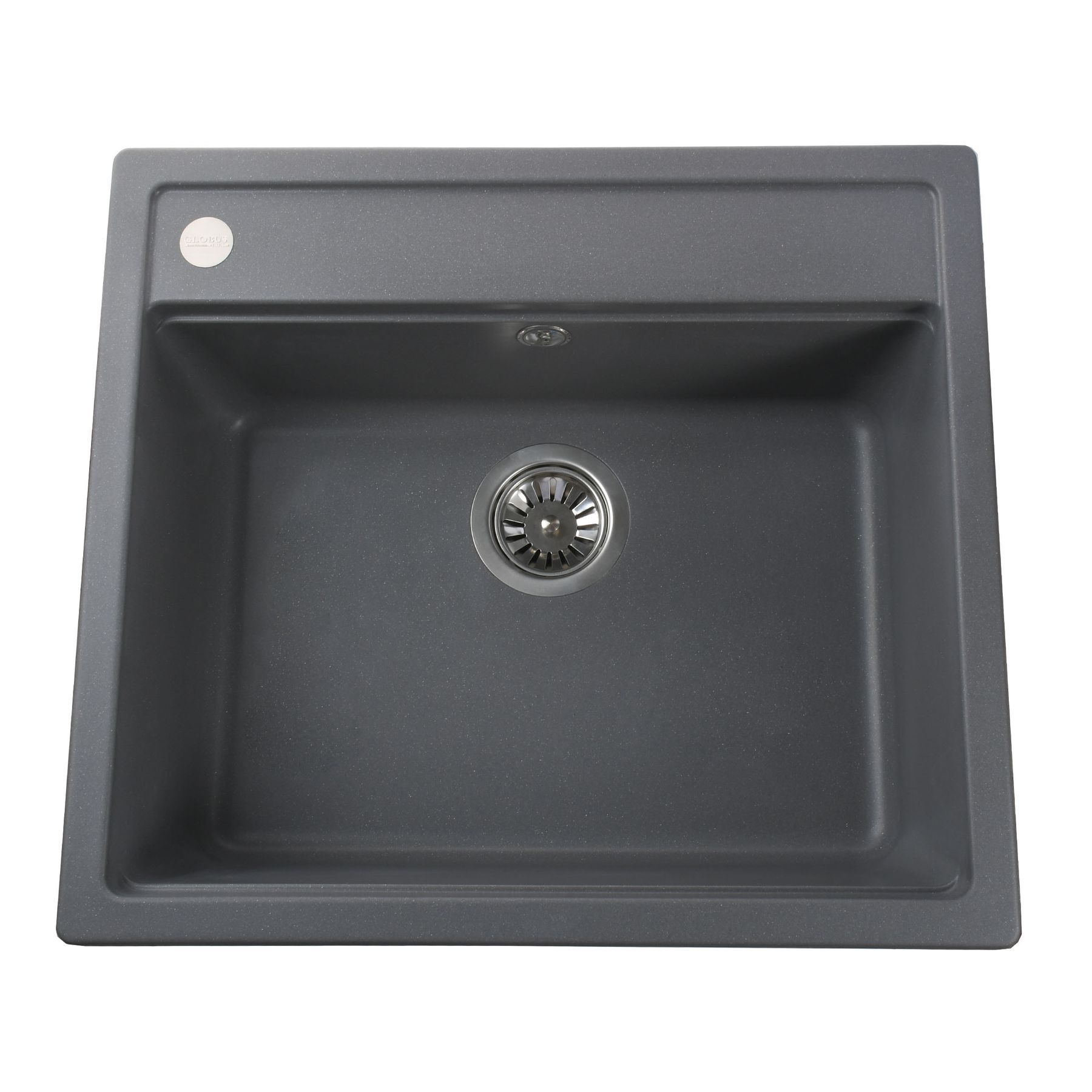 Гранітна мийка Globus Lux VOLTA  сiрий металiк 570х510мм-А0003 - Image 1
