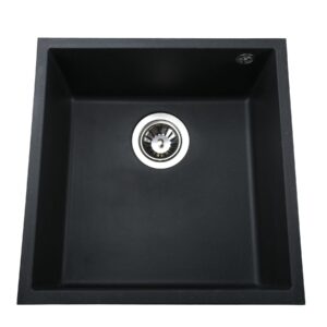 Гранітна мийка Globus Lux AMMER пiдстiльна, чорний 440 х 440 мм - А0002
