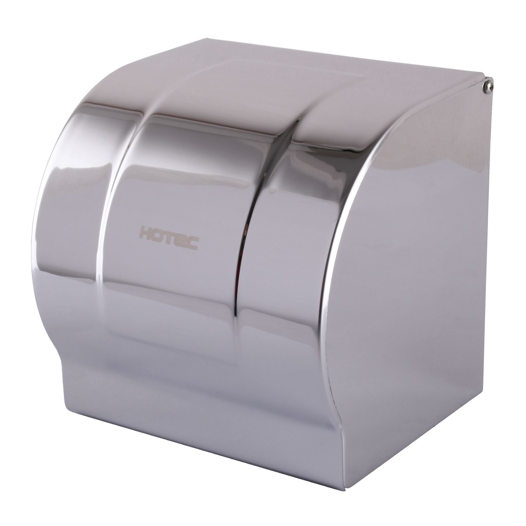 Тримач туалетного паперу HOTEC 16.623а з кришкою, (122*120*126mm) Stainless Steel - Image 1
