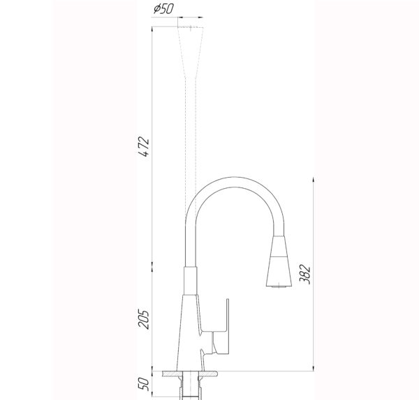Змішувач для кухні DOMINO Dionis DDD-203SM-BR-B01