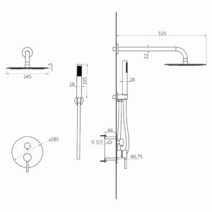 Душова система Globus Lux LAZER Pro GLPR-205-00-SMART - Image 2