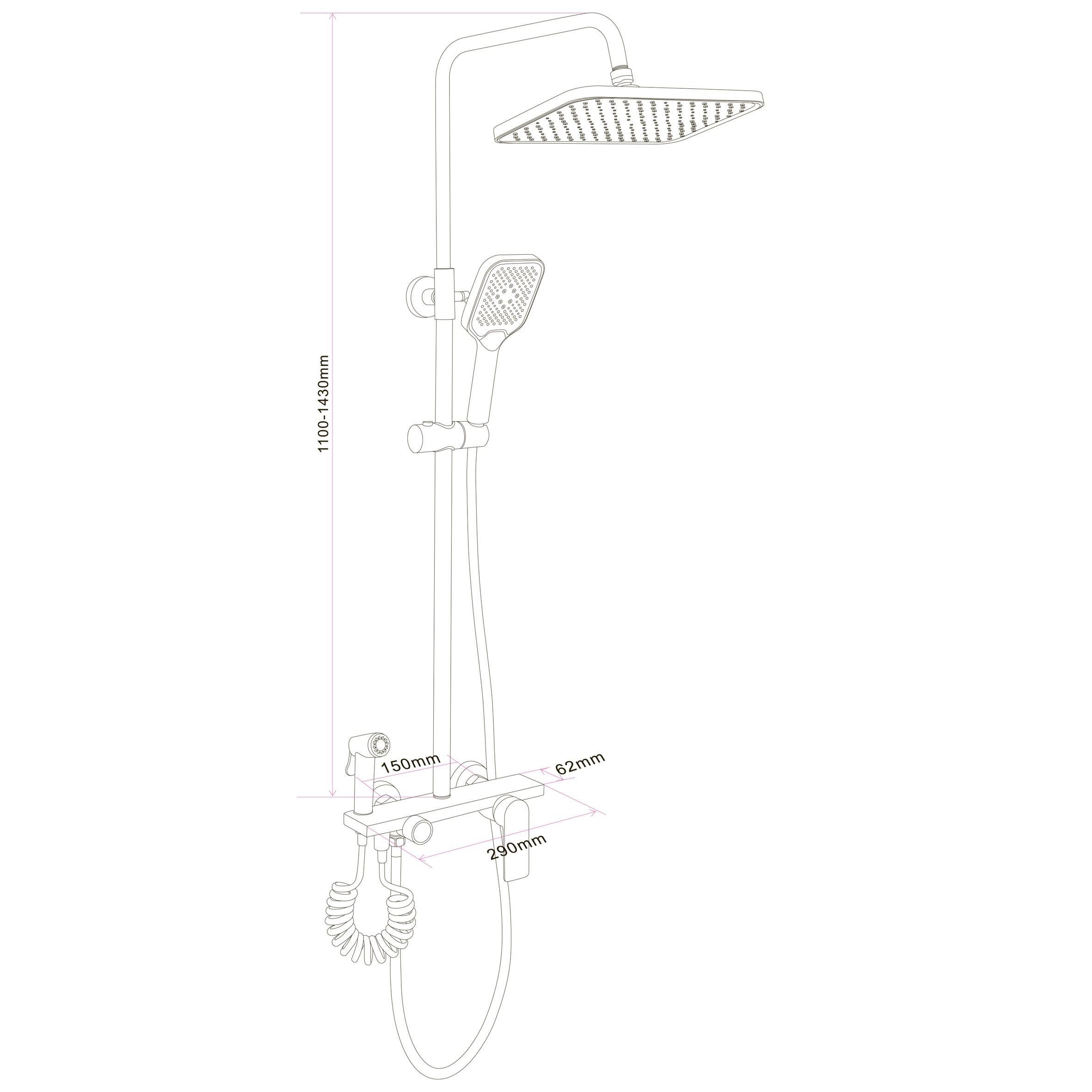 Душова система Globus Lux TURIN  GLTU-0550 - Image 2