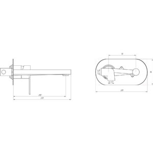 Змішувач для умивальника TOPAZ BARTS TB-07225-H36 вбудований у стіну, cartridge D35 - Image 3