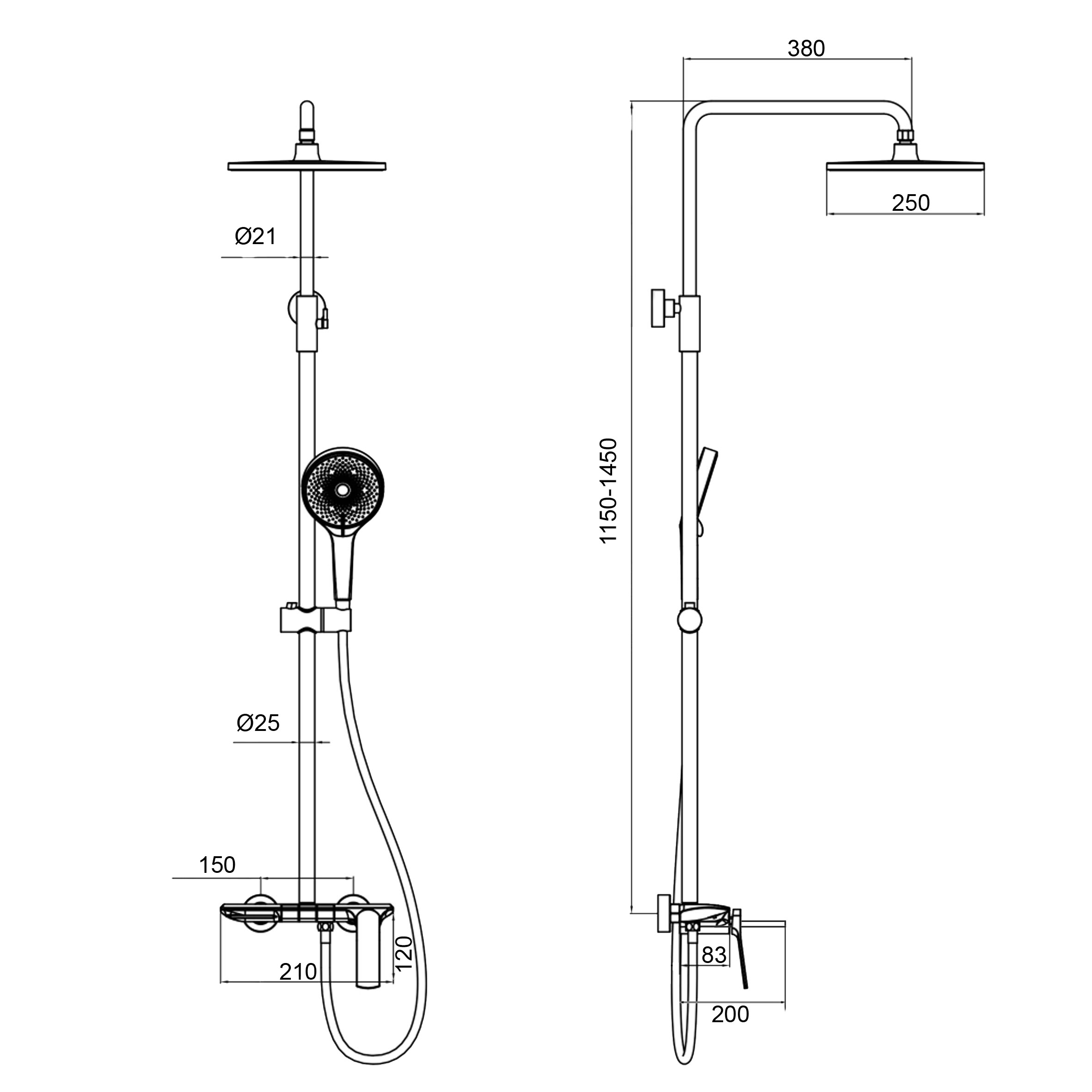 Душова система Globus Lux PIANO GLPN-0099 - Image 3