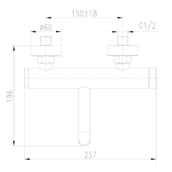 Змішувач для ванни TOPAZ LOFT TLF 32101-H75-C