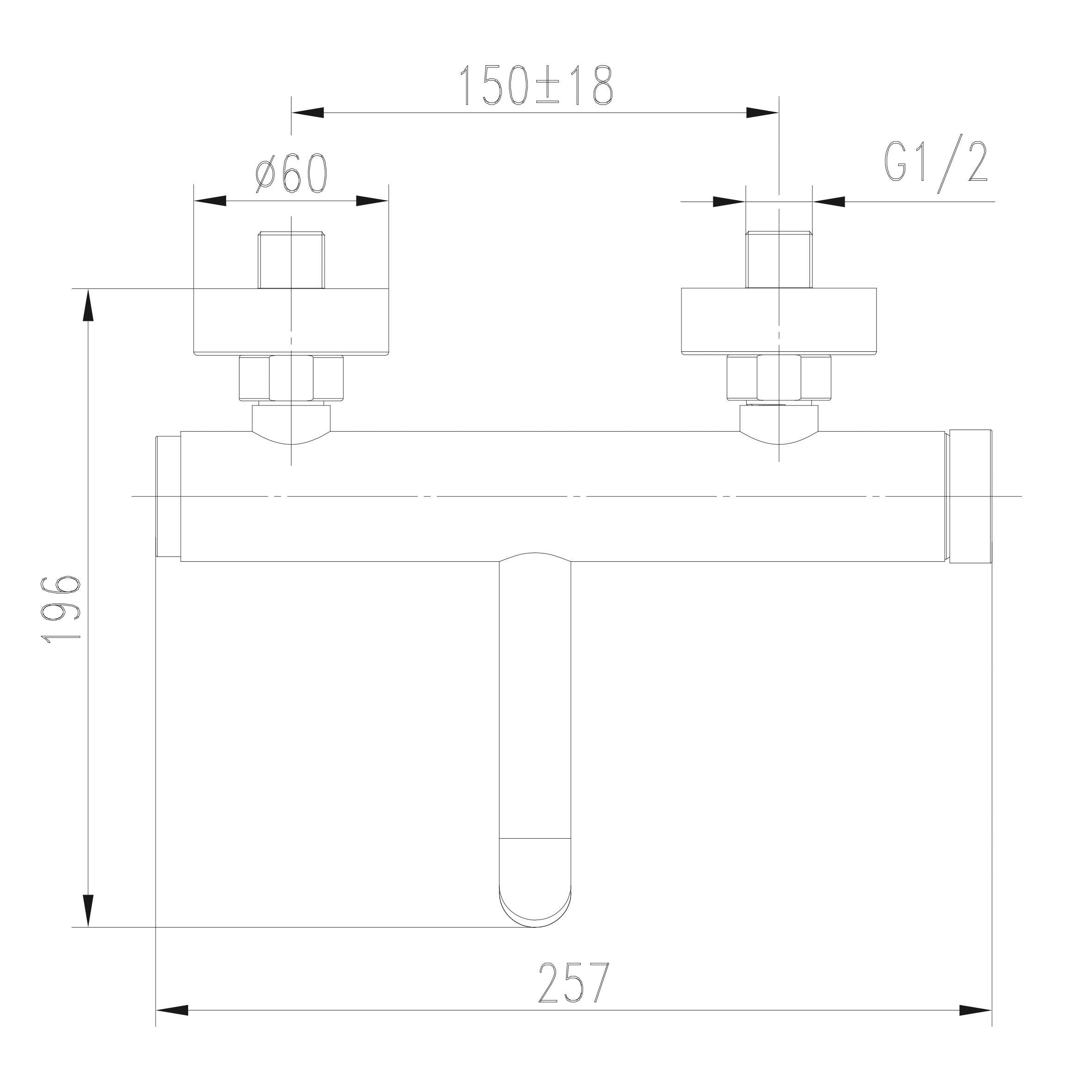 Змішувач для ванни TOPAZ LOFT TLF 32101-H75-C - Image 3