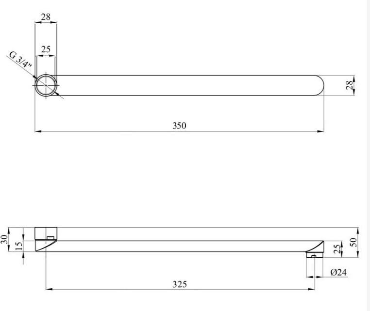 Вилив змішувача Globus Lux M72 35F - Image 2