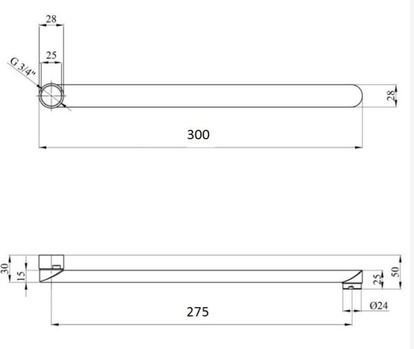 Вилив змішувача Globus Lux M72 30F