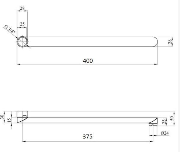 Вилив змішувача Globus Lux M72 40F
