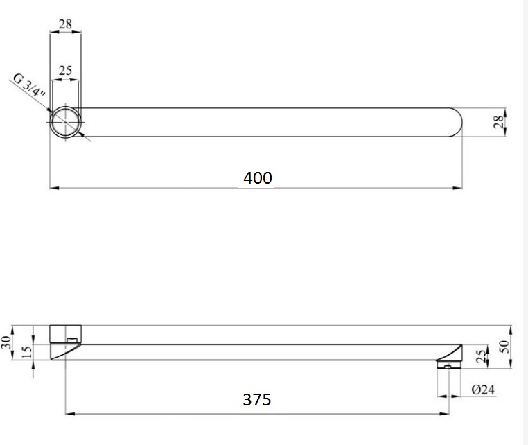 Вилив змішувача Globus Lux M72 40F - Image 2