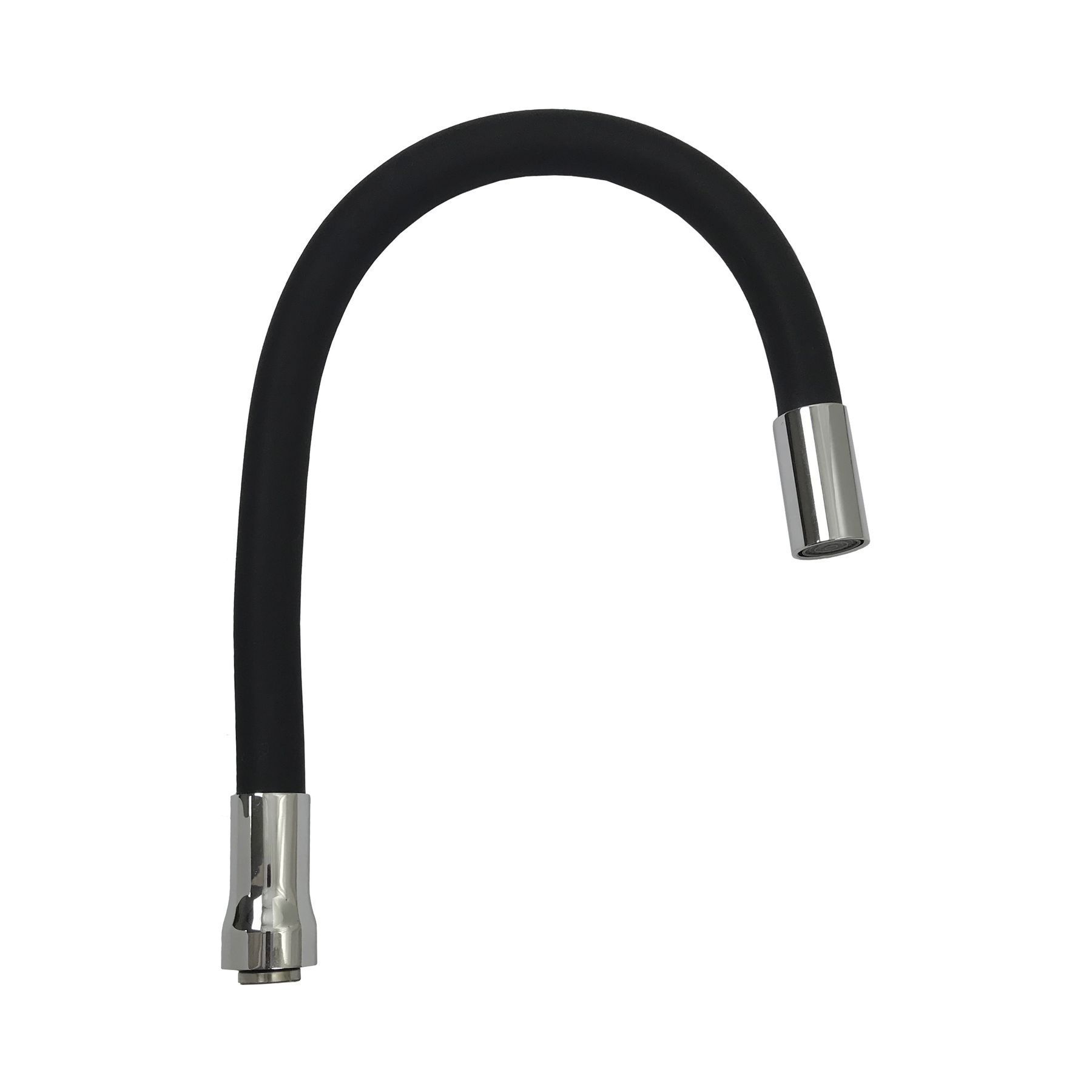 Вилив змішувача GLR-BLACK-55 для кухні Гофрований , силікон Чорний , 3/4″ВН - Image 2