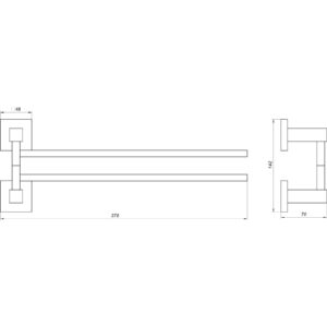Тримач рушників Globus Lux SQ 9431-2  SUS304 - Image 2