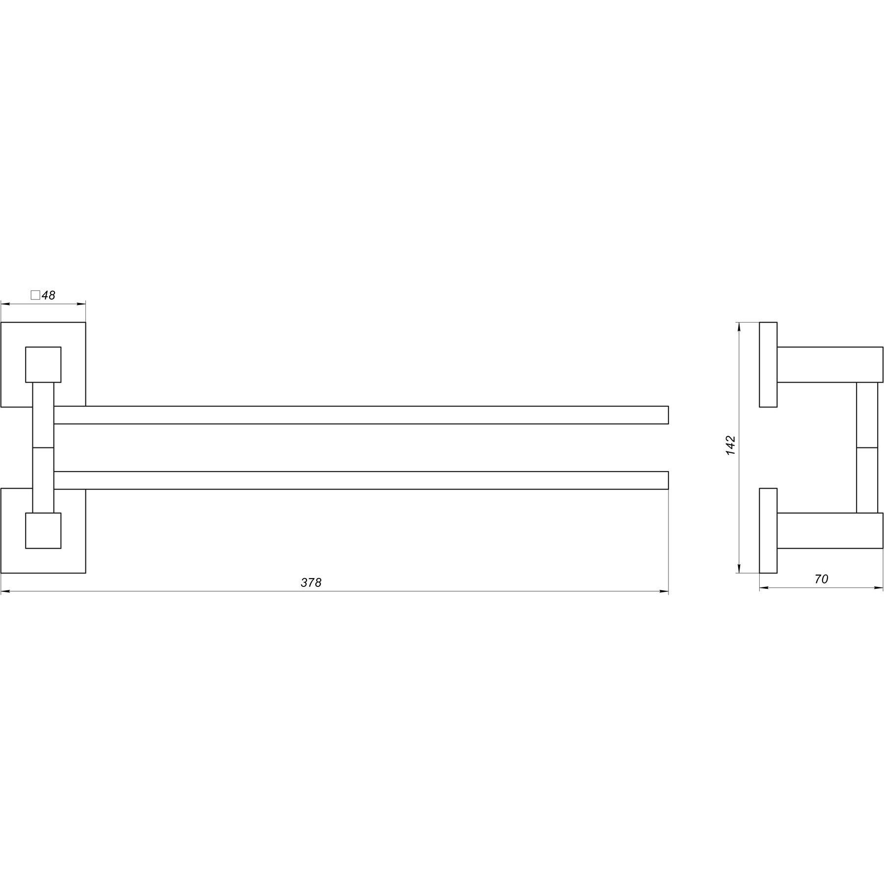 Тримач рушників Globus Lux SQ 9431-2  SUS304 - Image 2