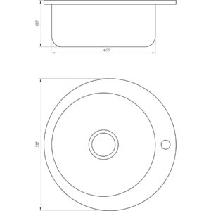 Мийка кухонна врiзна кругла 510х180 Matt MR 510 M Mira - Image 2