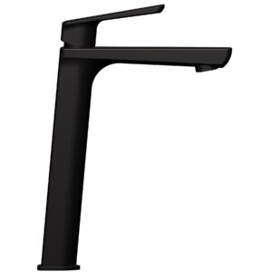 Змішувач для умивальника TOPAZ LEXI TL 21203-H57-BL високий,Чорний мат.,шланги TAQ-M1055,D25 - Image 2