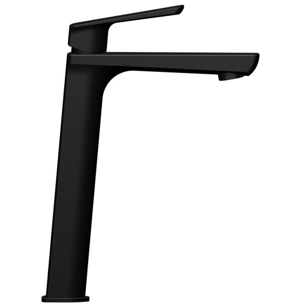 Змішувач для умивальника TOPAZ LEXI TL 21203-H57-BL високий,Чорний мат.,шланги TAQ-M1055,D25