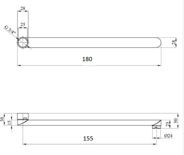 Вилив змішувача Globus Lux M72 18F