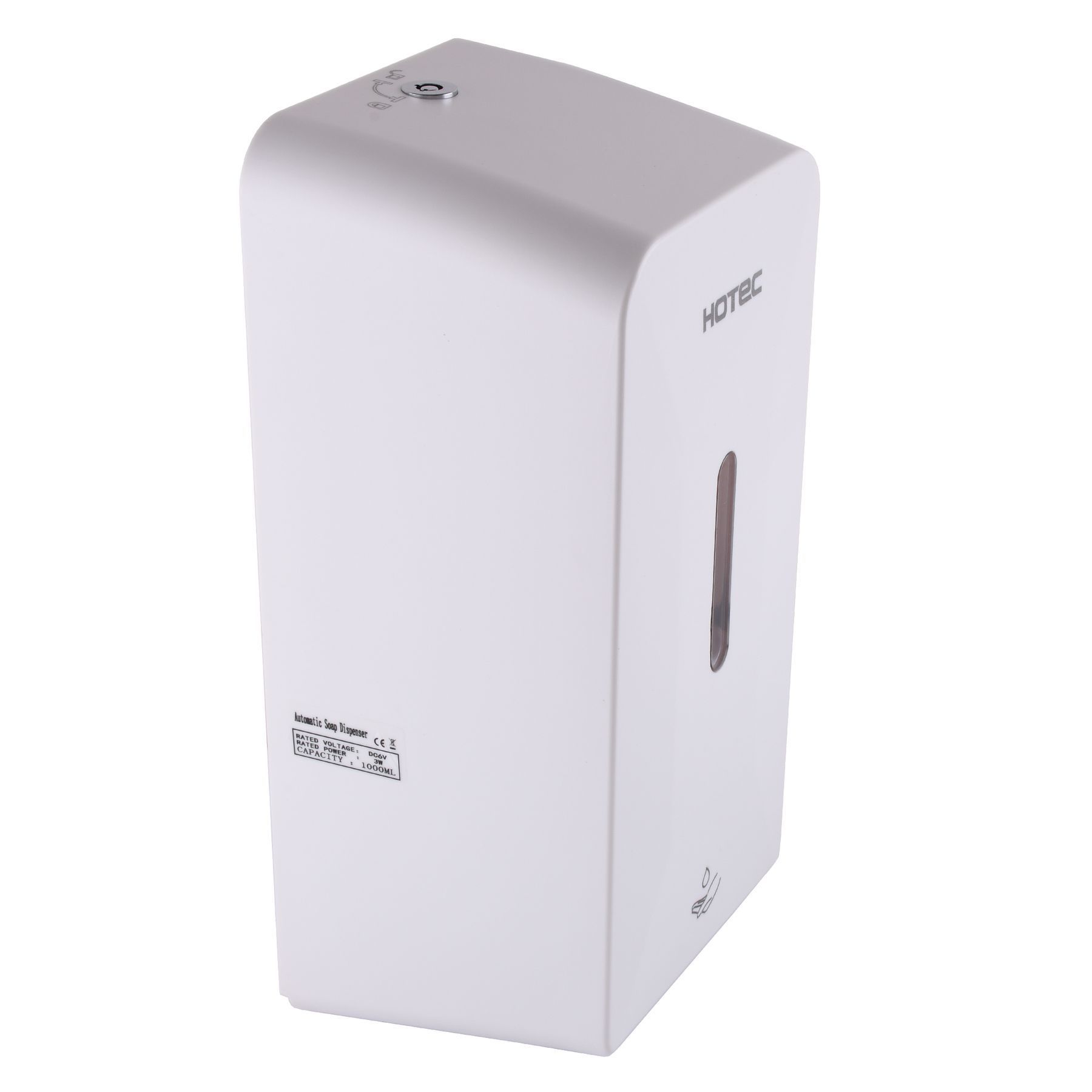 Дозатор сенсорний для антисептика/рідкого мила HOTEC 13.503 ABS White,1000мл,(DC 4*1.5V-тип C-LR14) - Image 2