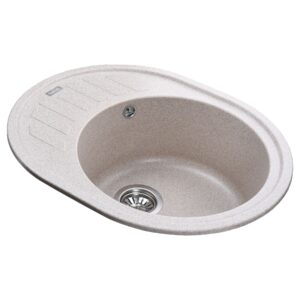 Гранітна мийка Globus Lux ARNO мигдаль 620х500-А0008 - Image 2