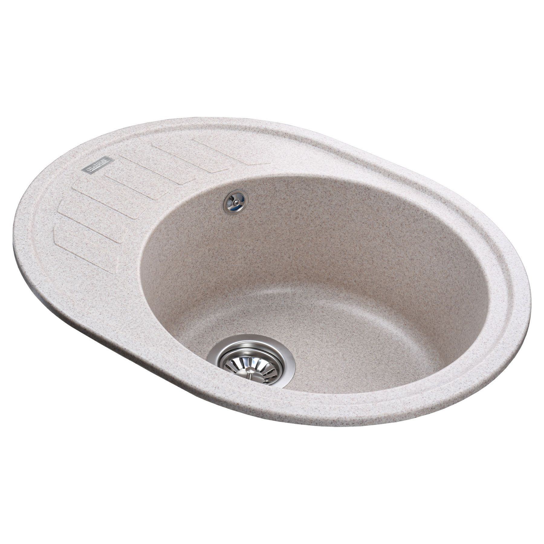 Гранітна мийка Globus Lux ARNO мигдаль 620х500-А0008 - Image 2