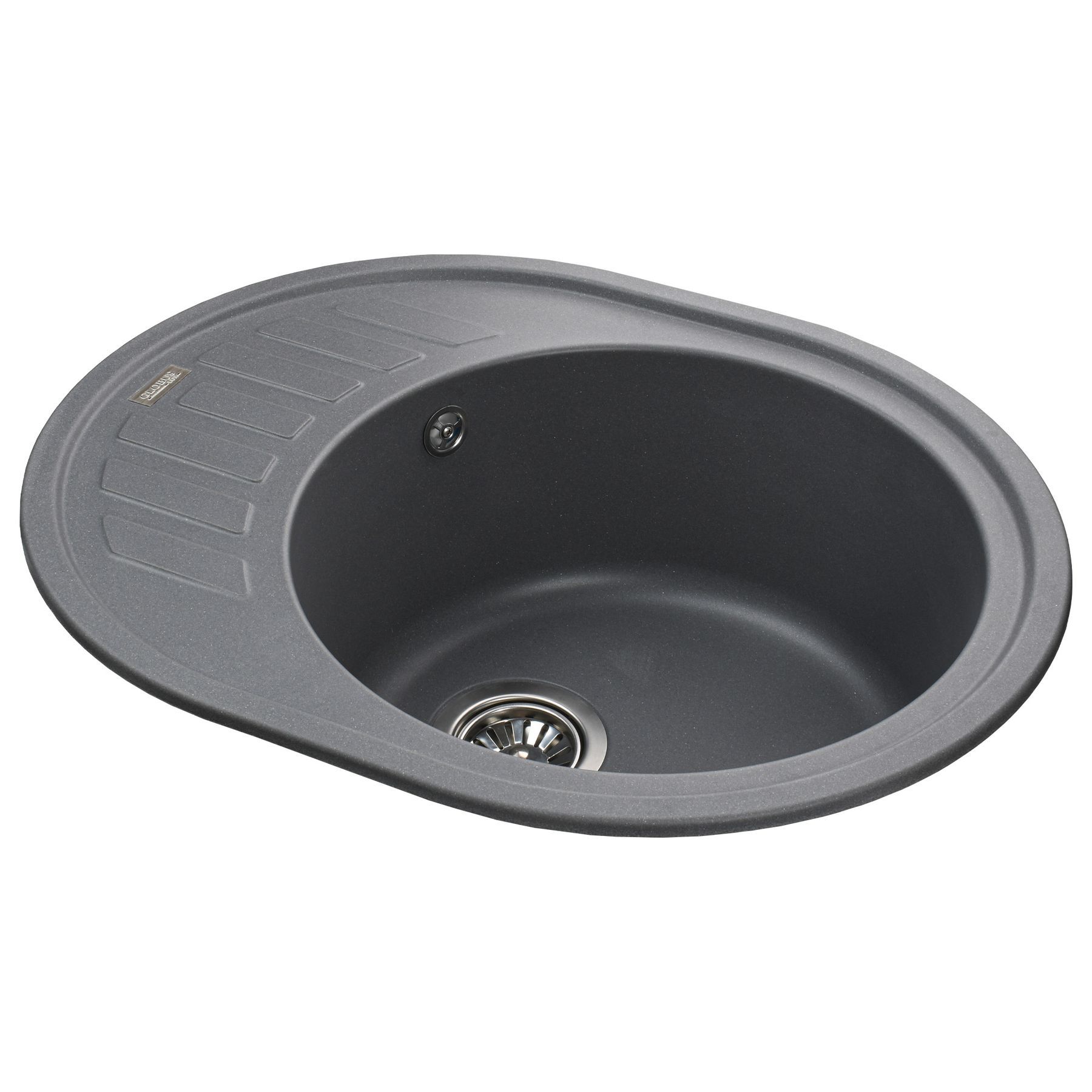 Гранітна мийка Globus Lux ARNO сірий металік 620х500мм-А0003 - Image 2