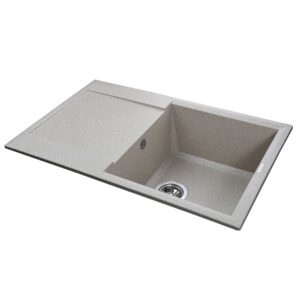 Гранітна мийка Globus Lux KOMO мигдаль 790х500мм-А0008 - Image 2