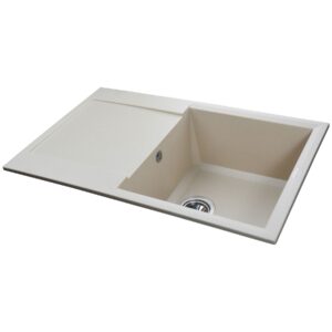 Гранітна мийка Globus Lux KOMO слонова кiстка 790х500 - Image 2