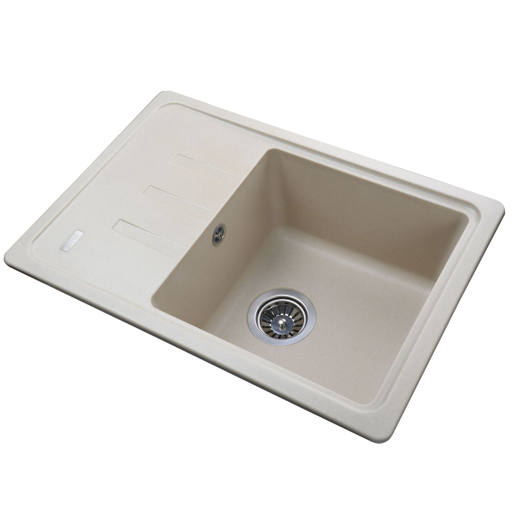 Гранітна мийка Globus Lux MONO слонова кiстка 620х435 - Image 2