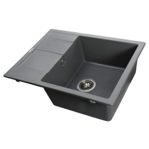 Гранітна мийка Globus Lux ONE сірий металік 650х500мм-А0003 - Image 2