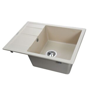 Гранітна мийка Globus Lux ONE слонова кiстка 650х500 - Image 2