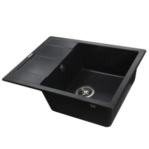 Гранітна мийка Globus Lux ONE чорний 650х500мм-А0002 - Image 2