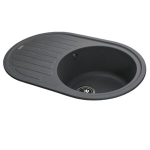 Гранітна мийка Globus Lux OHARA сірий металік 770х500мм-А0003 - Image 2