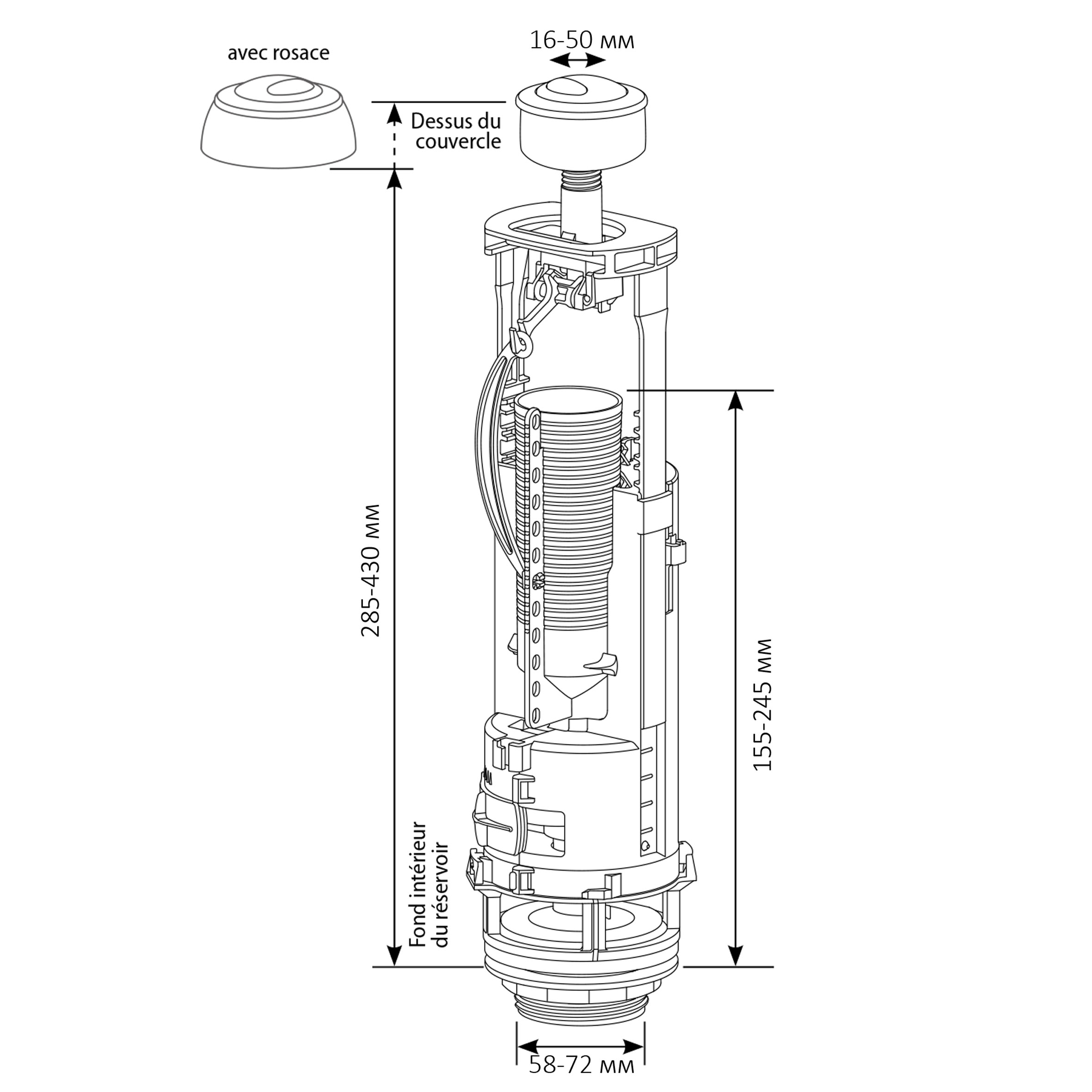 Зливний механізм SIAMP 49-OPTIMA Double Flash - Image 2