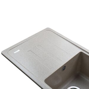 Гранітна мийка Globus Lux LUGANO мигдаль 780х435мм-А0008 - Image 2